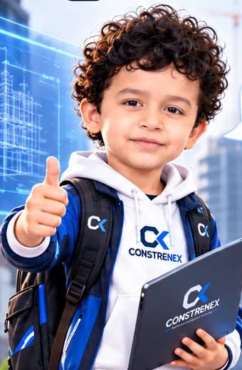Maazi giving a thumbs-up while holding a CONSTRENEX tablet